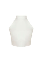 Carregar imagem no visualizador da galeria, Blusa Cropped Cavada Alfaiataria -Linho Off-White