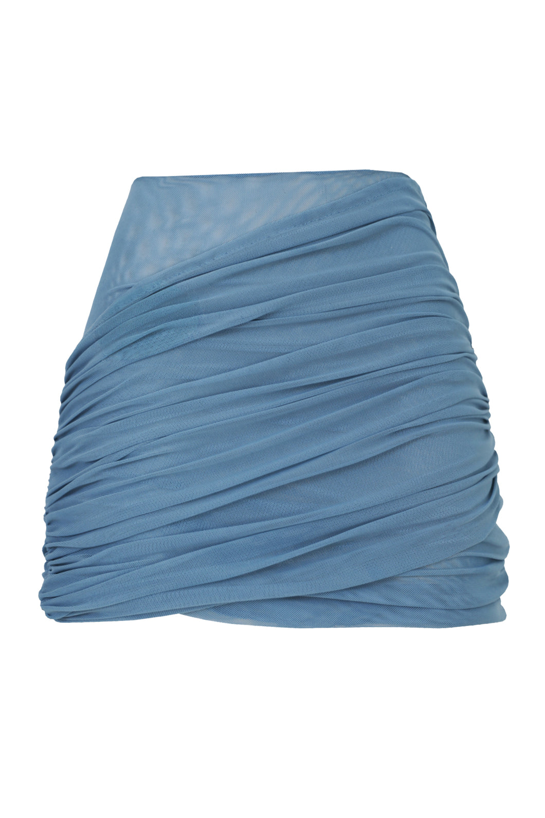Mini Saia Franzida - Tule Azul