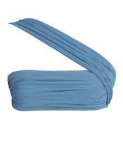 Carregar imagem no visualizador da galeria, Biquíni Top Reto Alça Franzida - Tule Azul