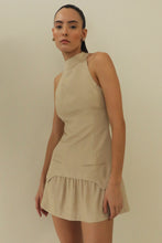 Carregar imagem no visualizador da galeria, Vestido Mini Franzido Pala- Linho Natural