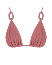 Carregar imagem no visualizador da galeria, Biquíni Top Ícone Triângulo Argola - Rosa Grená