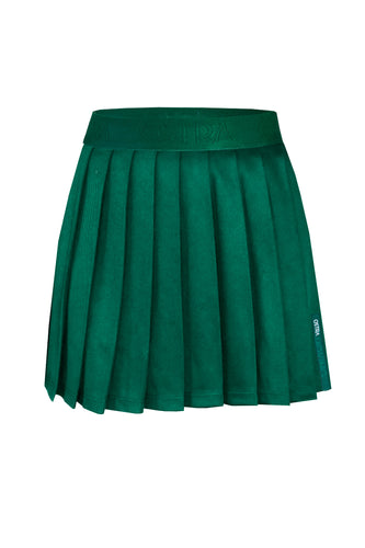 Saia Plissada c/ Short Fixo - Verde Bandeira Piquet