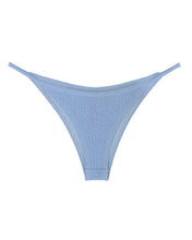 Carregar imagem no visualizador da galeria, Biquíni Tanga Triângulo Alça Fixa - Azul Claro Crochet