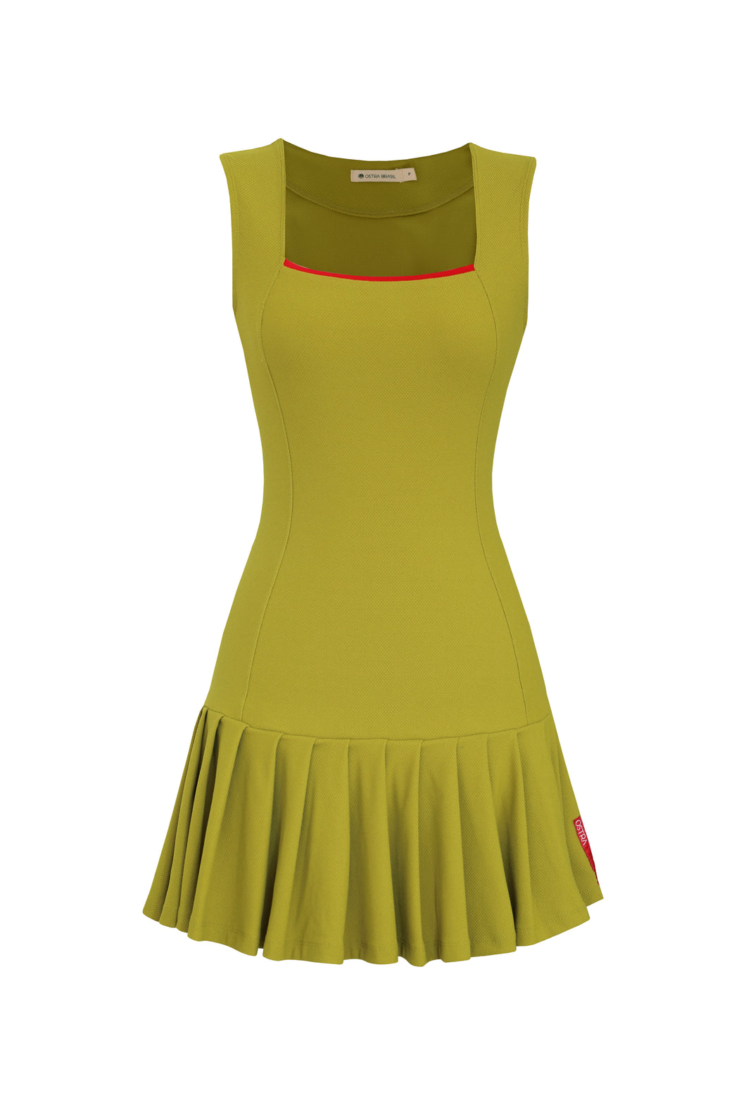 Vestido Pregas c/ Short Avulso - Verde Piquet
