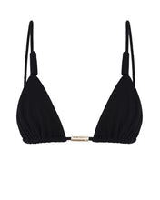Carregar imagem no visualizador da galeria, Biquíni Top Triângulo Rolitês - Black Creponado