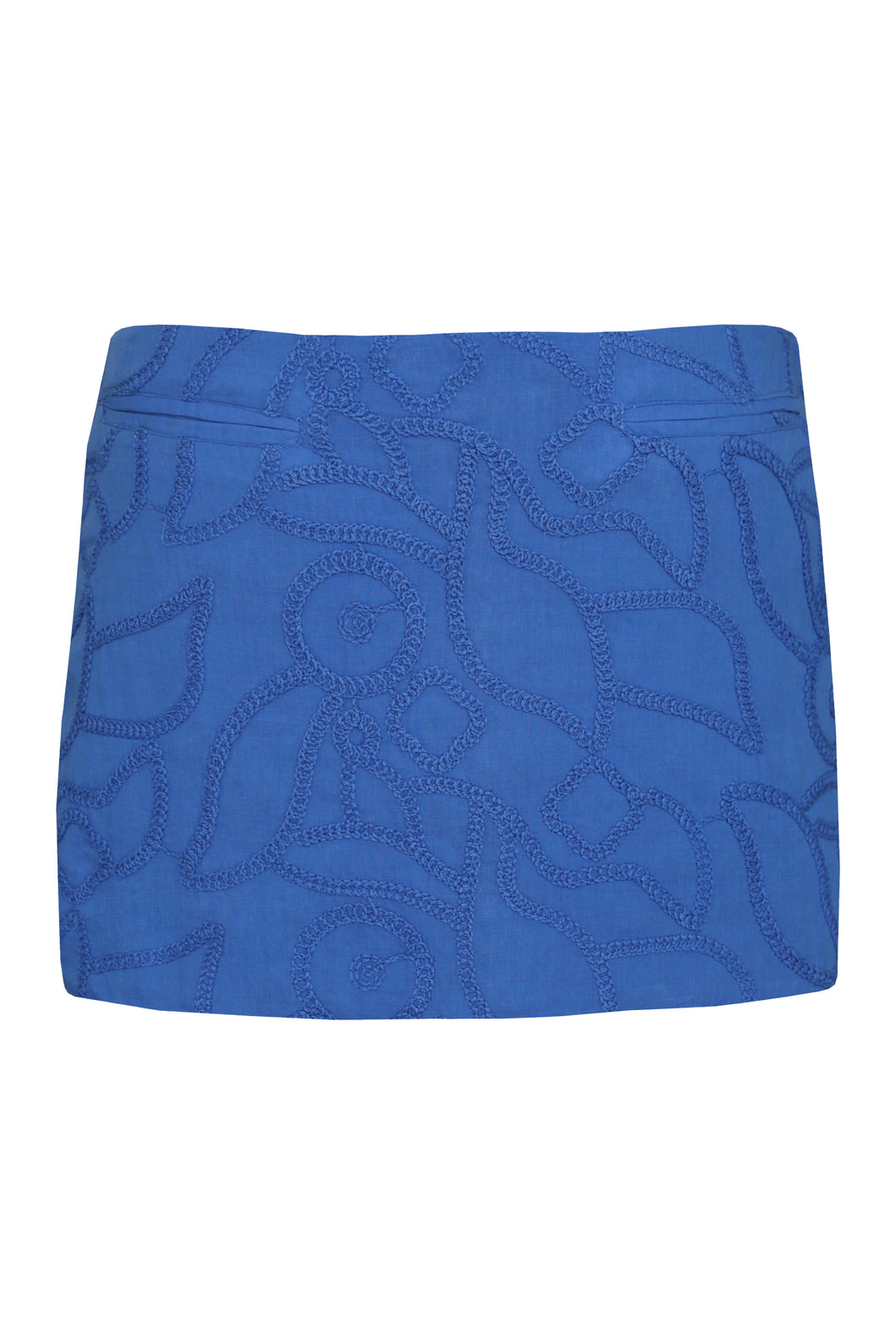 Mini Saia - Azul Bordado