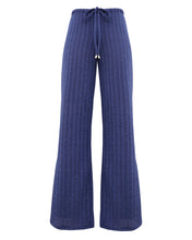 Carregar imagem no visualizador da galeria, Calça Reta Cós Baixo Crochet - Azul Marinho