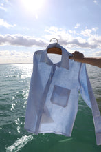 Carregar imagem no visualizador da galeria, Camisa Maxi Alfaiataria - Linho Azul Claro