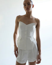 Carregar imagem no visualizador da galeria, Colete Estruturado Alfaiataria - Linho Off-White