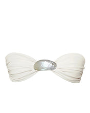 Carregar imagem no visualizador da galeria, Biquíni Top Reto Organic Sea Shell - Off-White