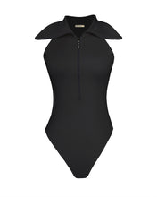 Carregar imagem no visualizador da galeria, Body Zíper Gola Maxi - Black Canelado