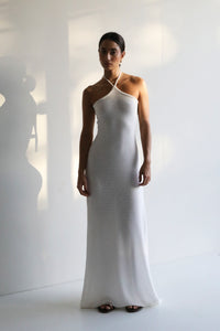 Vestido Frente Única Crochet - Off-White