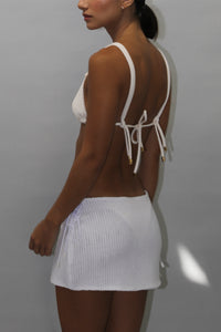 Biquíni Top Triângulo Nervura - Off-White Textura