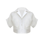 Carregar imagem no visualizador da galeria, Camisa Drop Detalhe Bolso Alfaiataria - Linho Off-White