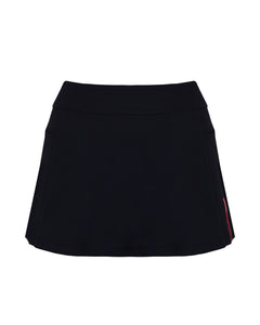Saia Pregas Bilateral c/ Short Fixo- Black Piquet