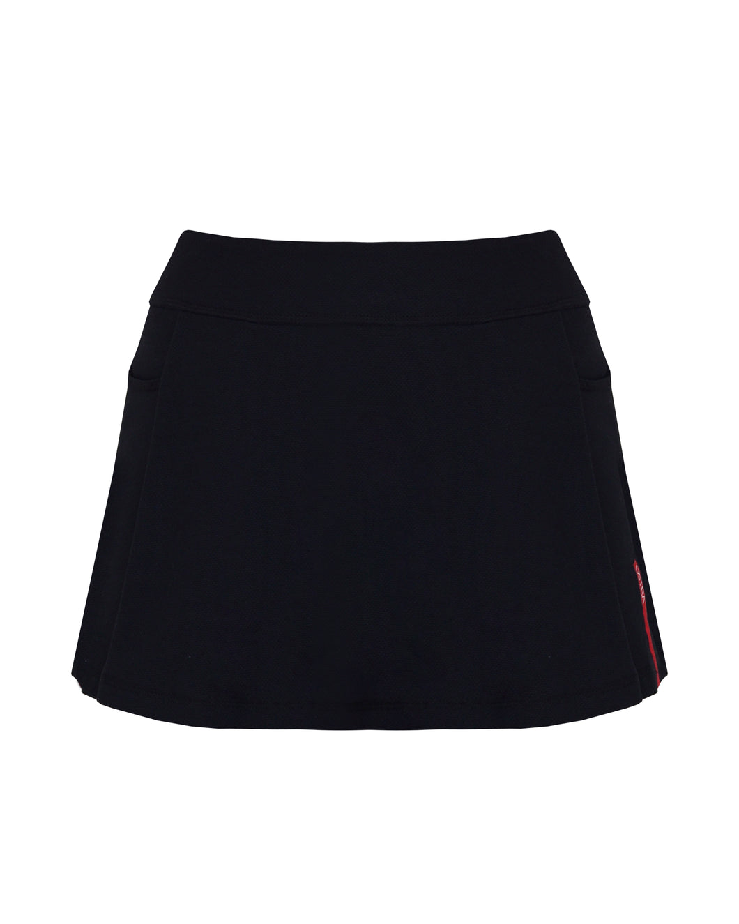 Saia Pregas Bilateral c/ Short Fixo- Black Piquet