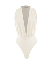 Carregar imagem no visualizador da galeria, Maiô Detalhe Costas - Off-White Creponado