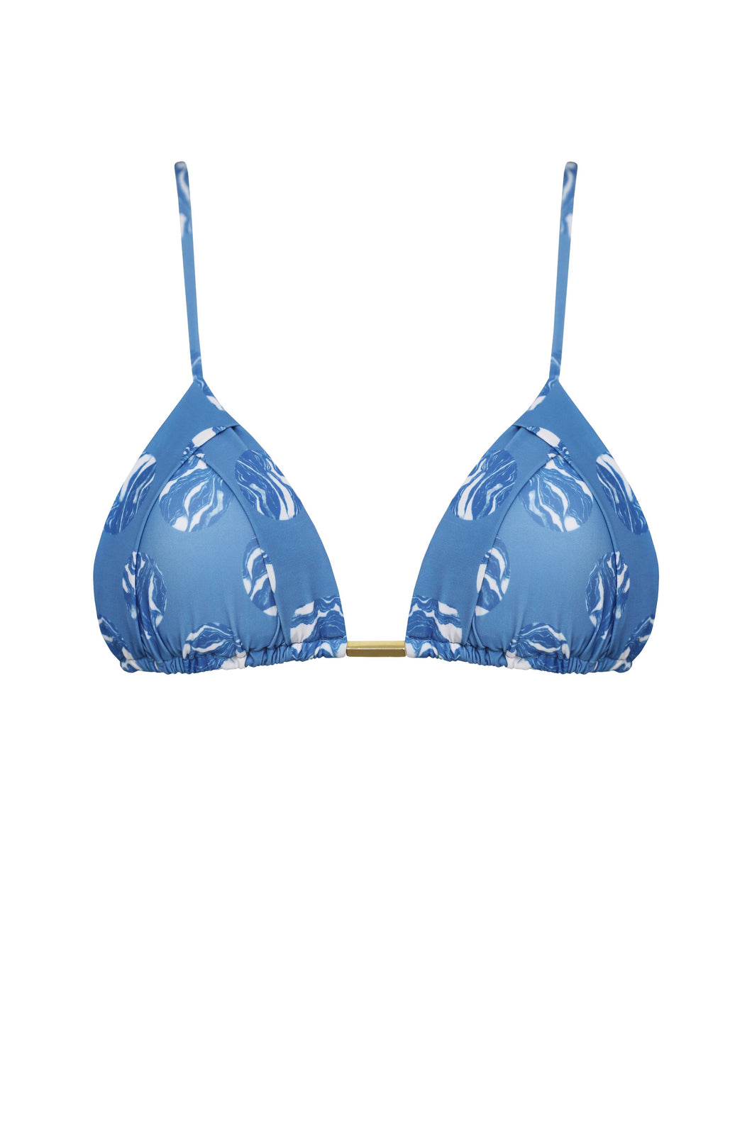 Biquíni Top Triângulo com Bojo Palas - Poá Azul