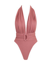 Carregar imagem no visualizador da galeria, Maiô Ícone Frente Única Faixa D - Rosa Grená