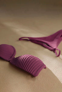 Biquíni Top Meia Taça Nervura - Purple