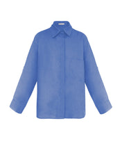 Carregar imagem no visualizador da galeria, Camisa Maxi - Linho Azul Porcelana
