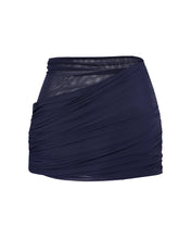 Carregar imagem no visualizador da galeria, Mini Saia Franzida - Tule Azul Marinho