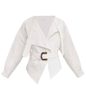 Carregar imagem no visualizador da galeria, Jaqueta Passante - Brim Off-White