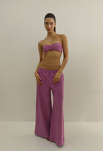 Carregar imagem no visualizador da galeria, Pantalona Baixa Pregas Alfaiataria  - Linho Purple