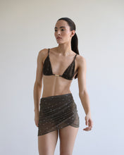 Carregar imagem no visualizador da galeria, Pareô Curto - Estampa Poá Marrom Esverdeado