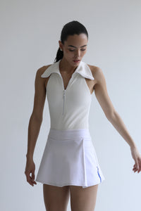 Saia Pregas Bilateral c/ Short Fixo- Branco