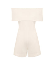 Carregar imagem no visualizador da galeria, Macaquinho Ombro a Ombro Alfaiataria - Linho Off-White