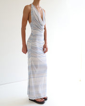 Carregar imagem no visualizador da galeria, Vestido Longo Franzido - Tule Listras Marmorizado