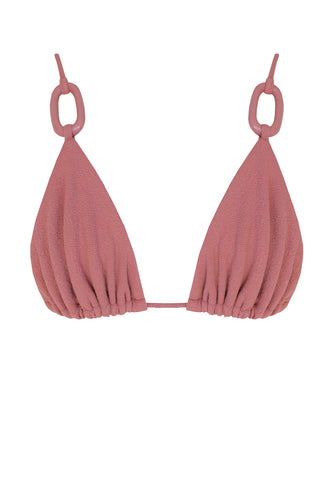 Biquíni Top Triângulo Argola - Rosa Grená