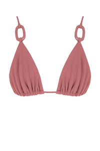 Biquíni Top Triângulo Argola - Rosa Grená