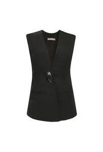 Blazer Cavado Shell Alfaiataria- Linho Black