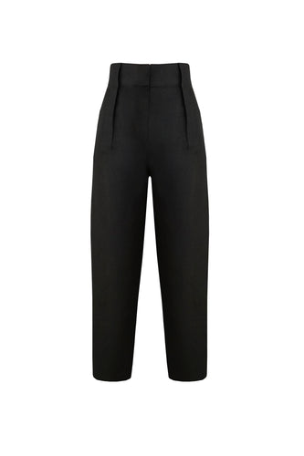 Calça Pregas Alfaiataria- Linho Black