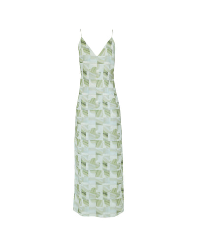 Vestido Decote V - Estampa Attos