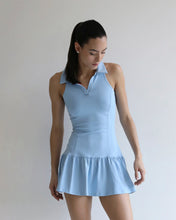 Carregar imagem no visualizador da galeria, Vestido Polo Franzido c/ Short Avulso - Azul Claro