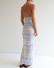 Carregar imagem no visualizador da galeria, Vestido Longo Franzido - Tule Listras Marmorizado