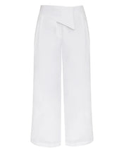 Carregar imagem no visualizador da galeria, Pantalona Baixa Pala Pregas Alfaiataria- Linho Off-White