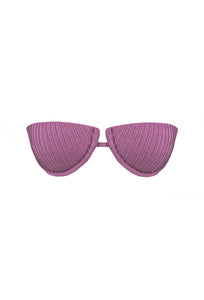 Biquíni Top Meia Taça Nervura - Purple