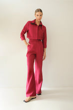 Carregar imagem no visualizador da galeria, Camisa Passante Alfaiataria - Linho Magenta