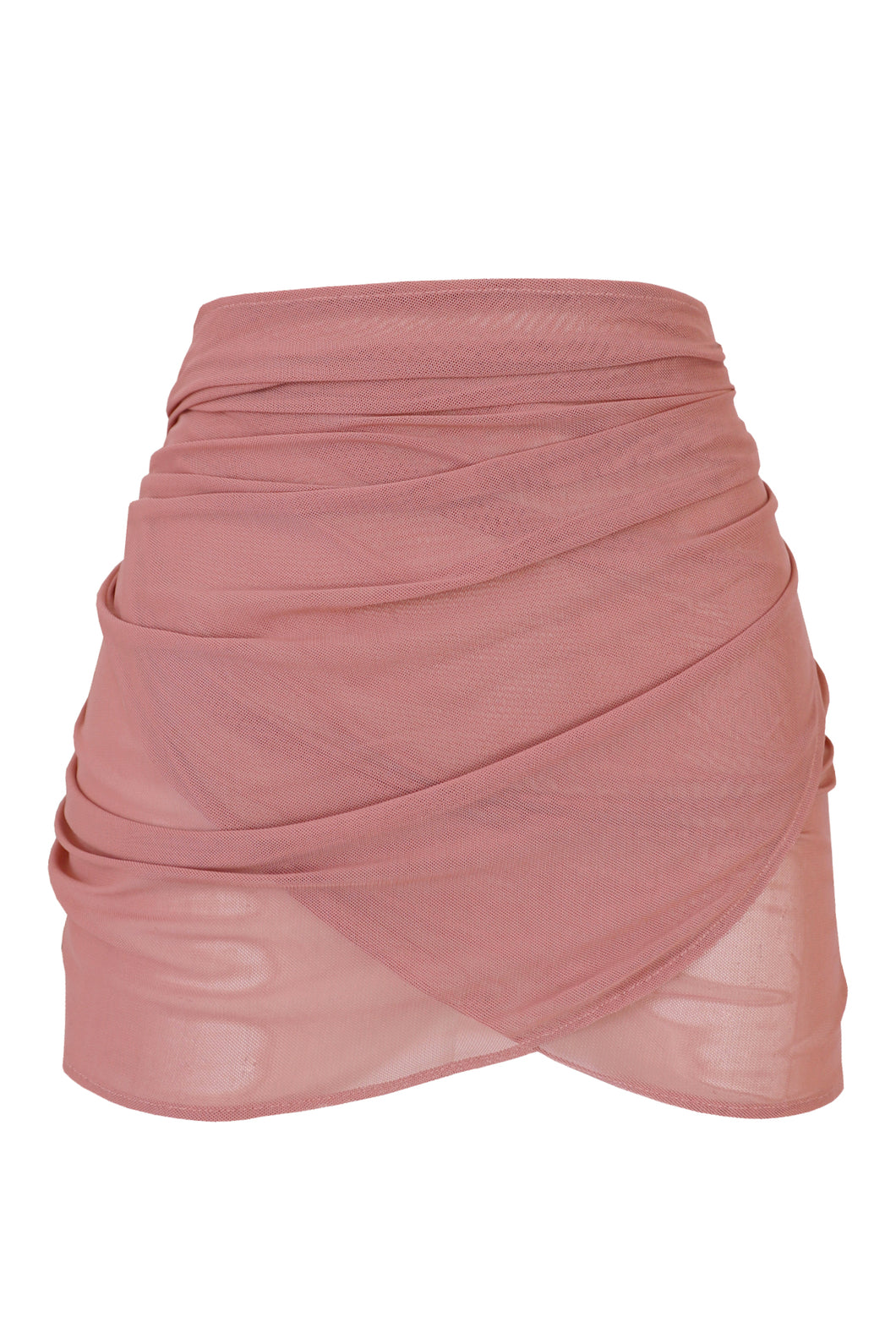 Pareô Curto - Tule Rosa Grená