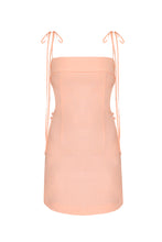 Carregar imagem no visualizador da galeria, Vestido Curto Recorte Lunar - Linho Peach