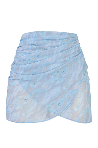 Pareô Curto - Abstrato Azul