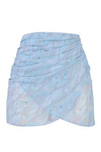 Pareô Curto - Abstrato Azul