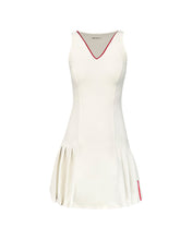 Carregar imagem no visualizador da galeria, Vestido Decote V Pregas c/ Short Avulso - Off-White Piquet