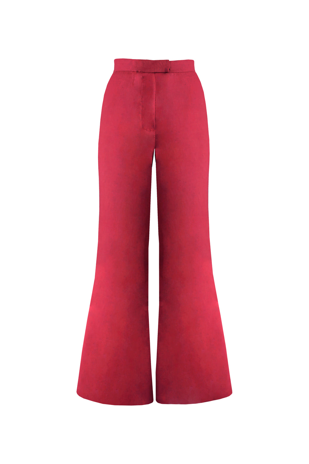 Calça Detalhe Cós Alfaiataria - Linho Magenta