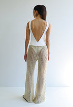 Carregar imagem no visualizador da galeria, Maiô Gola Redonda - Off-White Canelado