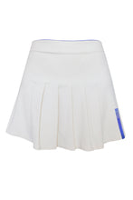 Carregar imagem no visualizador da galeria, Saia Pregas c/ Short Fixo - Off-White Piquet